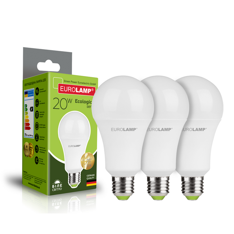 Лампа світлодіодна Eurolamp (4260642633424) 20Вт, E27, 4000K